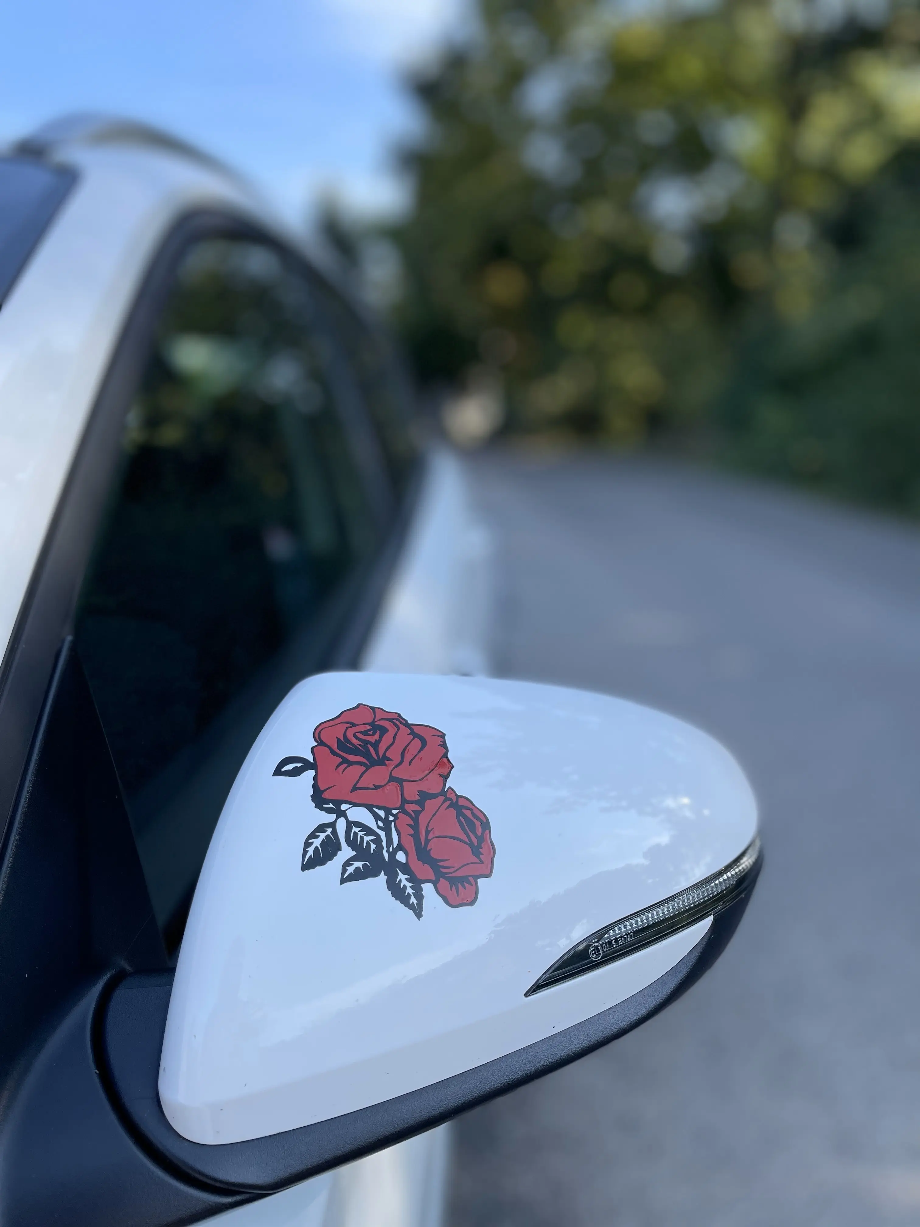 2-Pack Beautiful Rose Car Window Decals, Universal Car Sticker, Truck Accessories - Made with USA Orafol Vinyl Foil Vehicle Decor