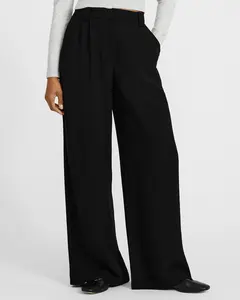 Express Signature Crepe High Waisted Relaxed Trouser