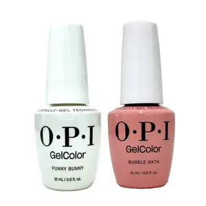 OPI INTELLI-GEL GELCOLOR 0.50 OZ DUO FRENCH MANICURE SET - FUNNY BUNNY GCH22 & BUBBLE BATH GCS86