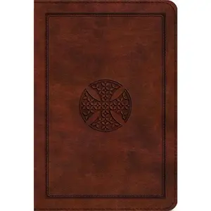ESV Large Print Compact Bible (Trutone, Brown, Mosaic Cross Design)
