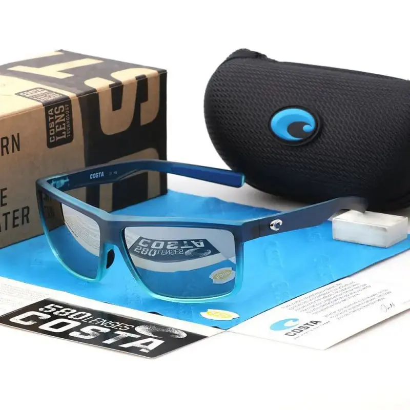 Polarized Fishing Sunglasses for Men Women UV400 Anti Glare Driving Outdoor Sports Square Frame Lightweight Eyewear