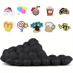 Can DIY Fun Litchi Massage Bubble Slide Bubble Slide Slippers  Anti slip Home Slippers Beach Sandals