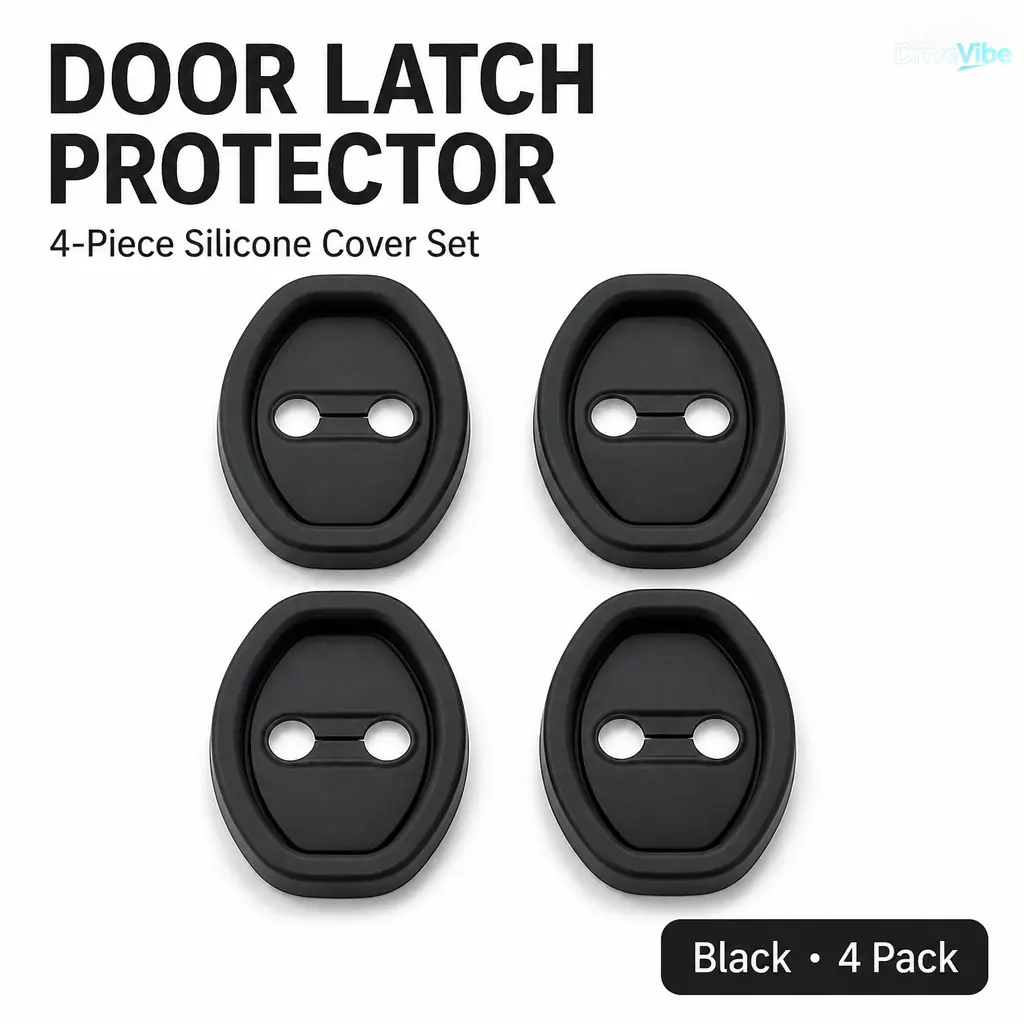 Car Door Lock Cover Anti-Rust Noise Reduction Silicone 4 Pack Universal Fit for Most Vehicles Auto Accessories