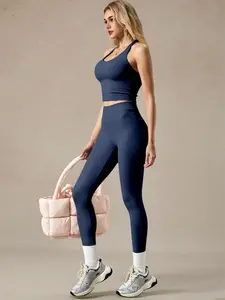 Women's Sport Set, High Waist Bra Top & Pants, Breathable Yoga Fitness Wear, Casual Comfort, Running Cycling Golf, Two-Piece Set, Workout Sets