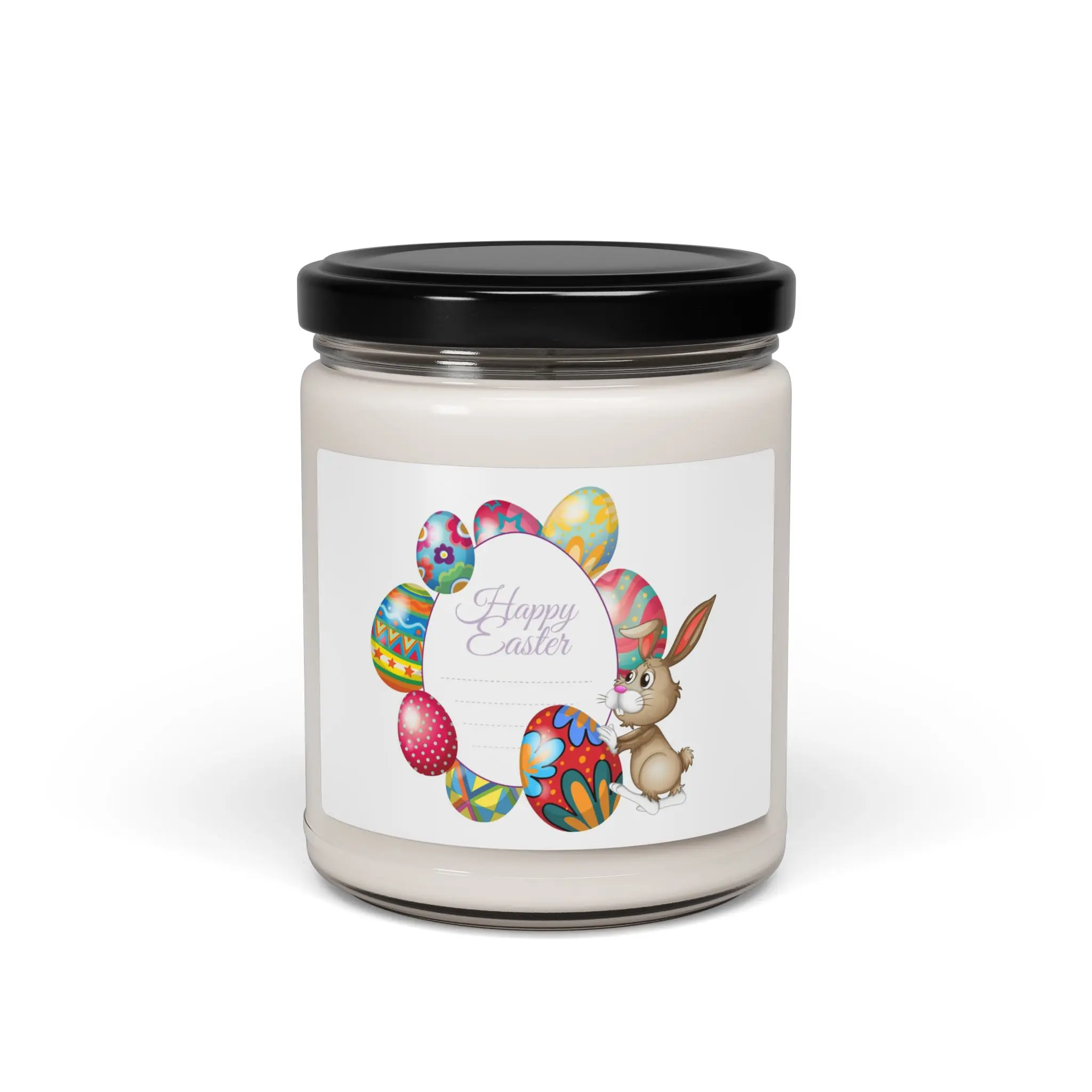 Easter Bunny and Colorful Eggs Candle | Soy Candle