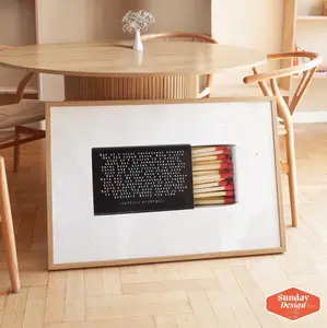 Anthony Bourdain Matchbox Quote Print, Dine at a Local Restaurant Matchbox Poster
