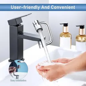 1440° Rotatable Faucet Aerator Extender, Faucet Aerator Extension, Full Angle Control, Kitchen Bathroom Sink, 2 Modes (1pc)
