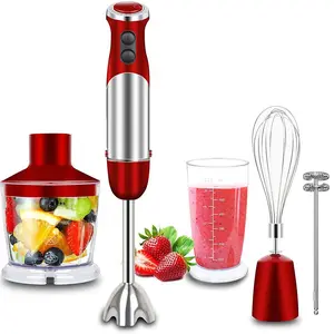 EQURA 12 Speed Handheld Blender, 1 Set 5 in 1 Immersion Blender, Ergonomic Grip Blender, Mixing Beaker, Food Processor, Whisk, Milk Frother, Household Kitchen Appliances