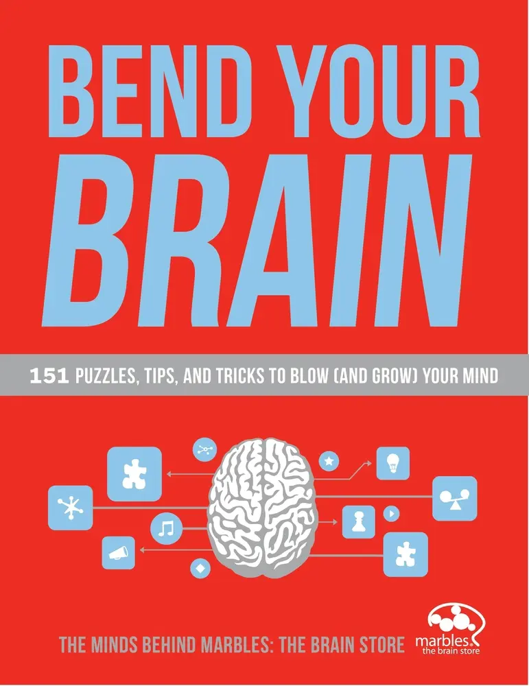Used Paperback Book - Bend Your Brain: 151 Puzzles, Tips by Marbles the Brain Store (English) for Enthusiasts to Build Problem-Solving Skills, Enhance Memory, Reduce Stress