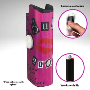 FLKR LYTR Fidget Spinner Lighter Case "Burn Book" for Bic Spinner Lighter Case | FLKR LYTR - $11.99