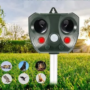 Outdoor Ultrasonic Animal Repellent, Waterproof Multi Frequency Solar Repellent, Bird Repellent, Pet & Animal Supplies
