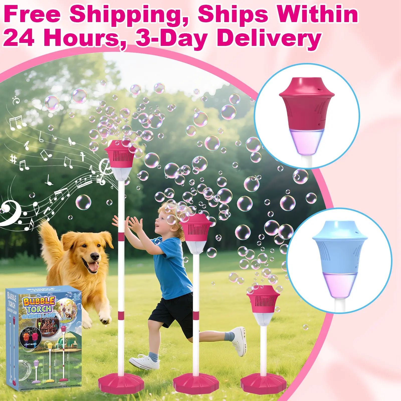 Unisex Kids' Automatic Plastic Party Bubble Machine Toy - Light Music, Height Adjustable, Massive Bubbles, Battery-Powered with Cells, Manual Option, for Toddlers, Outdoor/Birthday Use, Toys for Boys