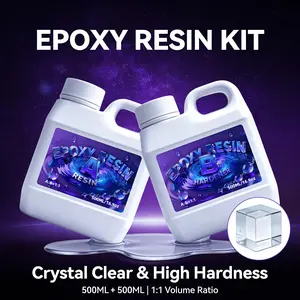 33.8oz/1000ML Epoxy Resin Kit, Adhesive, Easy Mix, High Gloss, Odorless, Ideal for DIY Crafts, Jewelry, Art Coating, Perfect for Creative Projects