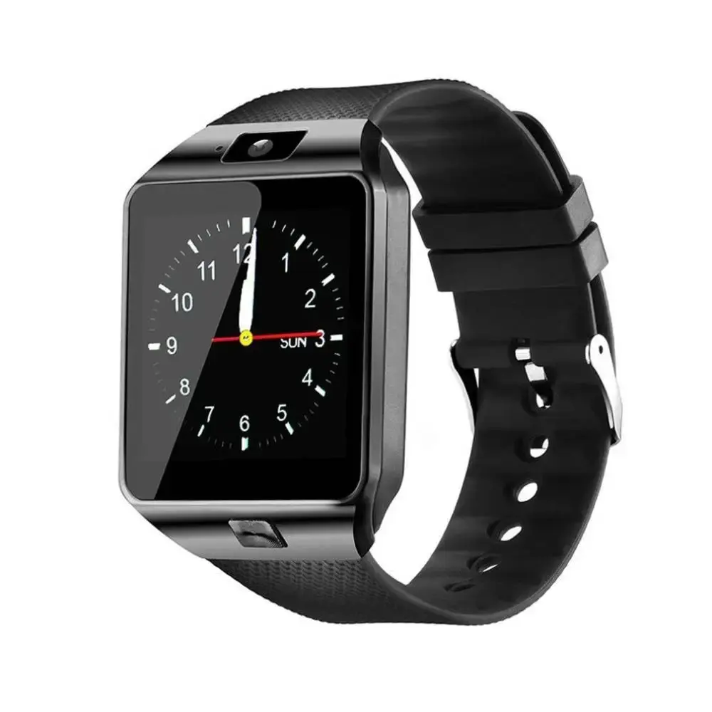 Stainless Steel Smart Wristwatch - Wearable Device with Touch Screen, LCD Display, Camera, SIM Card Support, Multi-Language Function, Remote Recording & Capture, Music Player, USB Charging for iOS/Android Smartphones (Smartwatch Accessories Compatible)