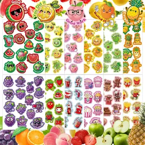 Scratch and Sniff Stickers, 360 PCS Reusable Smelly Stickers for Kids, 24 Sheets 12 Different Fruit Food Scents, Non-Toxic Reward Scented Sticker for Kids Classroom Teachers