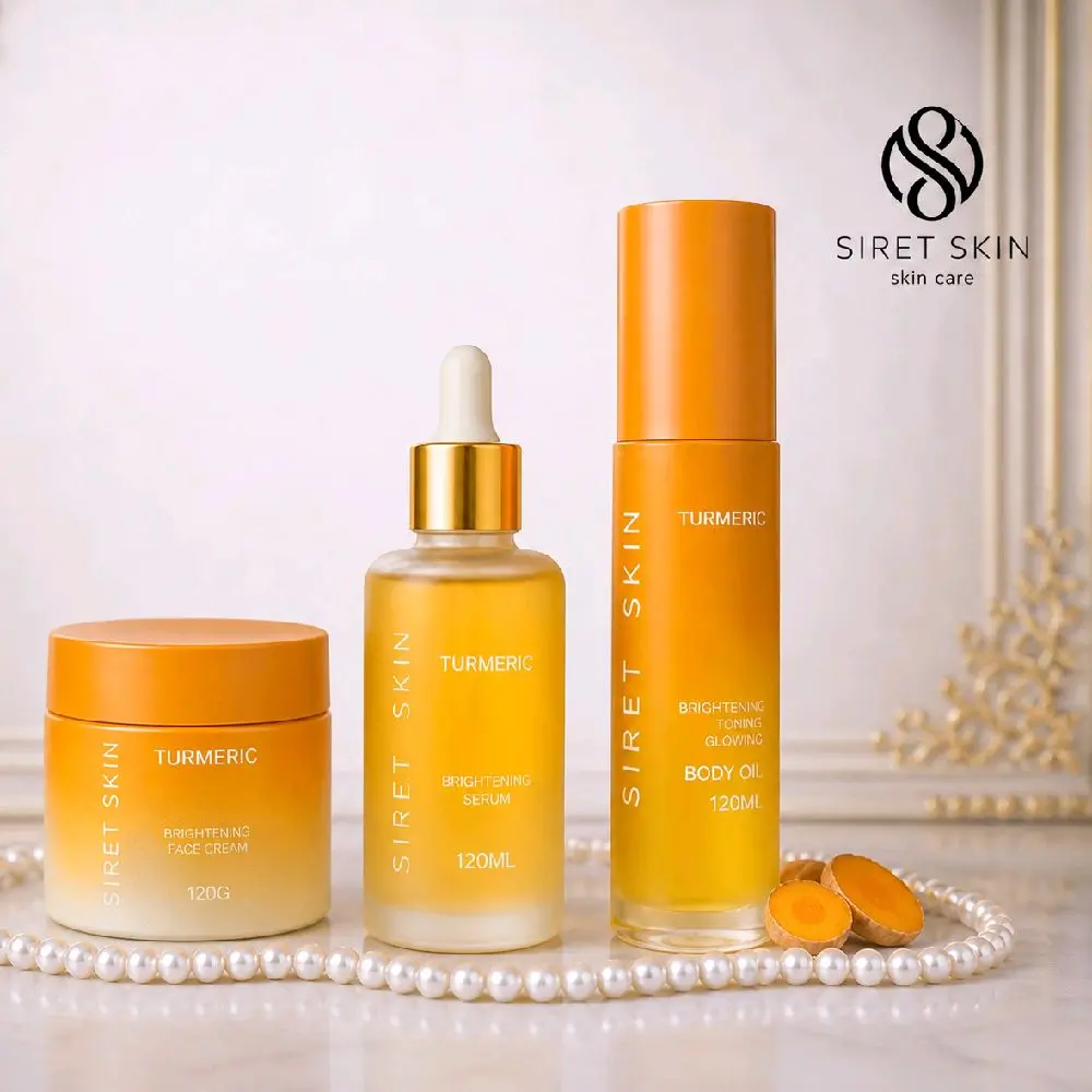 Turmeric Glow Trio Set – Face Cream, Serum & Body Oil