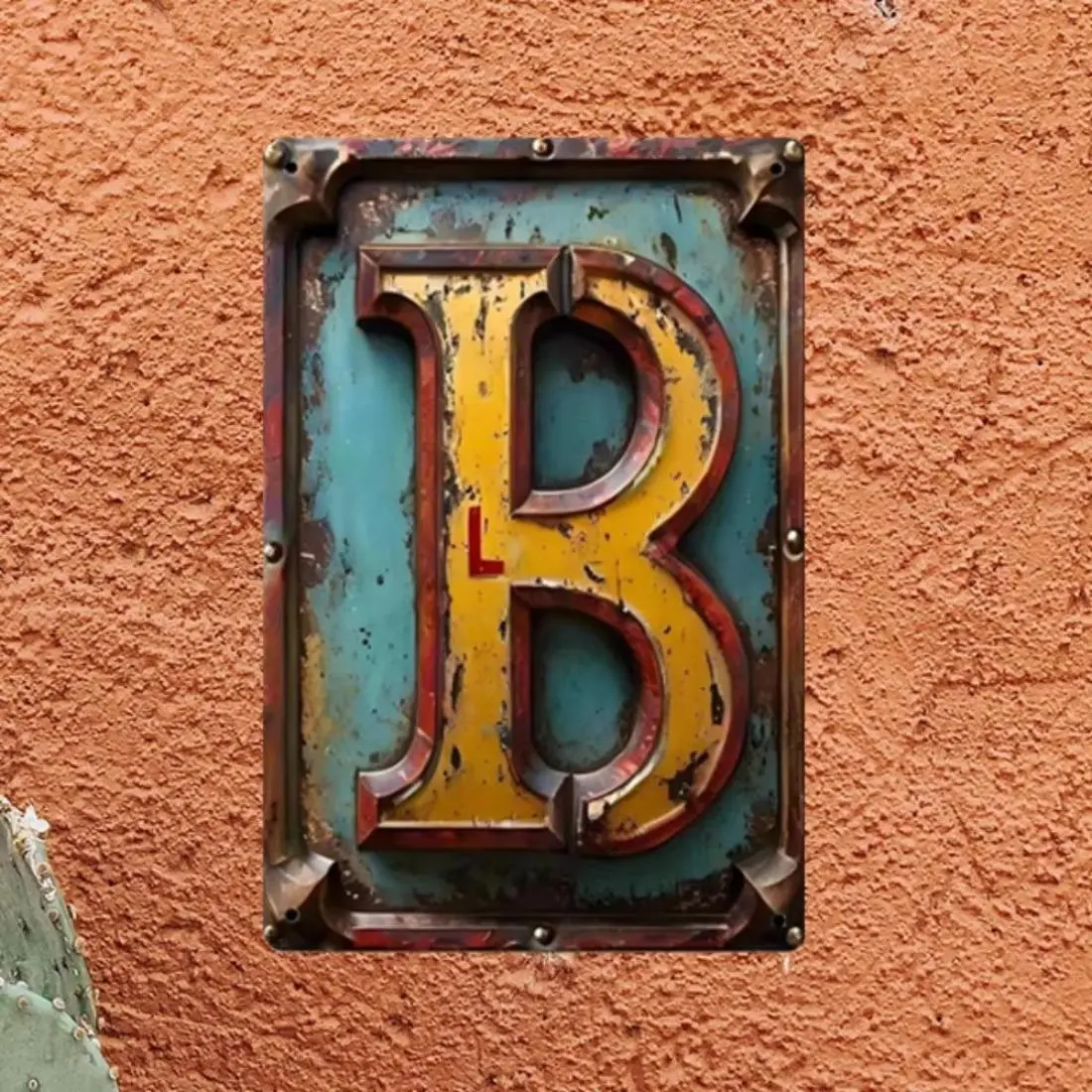 Vintage Letter B Design Wall Sign, 3D Letter Wall Decor, Wall Decor for Home Living Room Bedroom Office, Home Decor