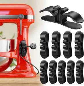 【10-pack】 Cord Organizer for Appliances Upgraded Kitchen Cord Keeper with 3M Glue & TPR Silicone for Air Fryer Coffee Maker Blender Pressure Cooker Toaster Home Storage Hook cleaning supplies and tools household essentials household items