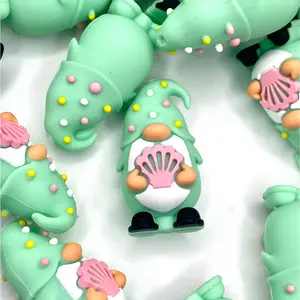 Shell Yeah Gnomies 3D Silicone Focal Beads - Gnome Shape Beading for Beaded Pent etc