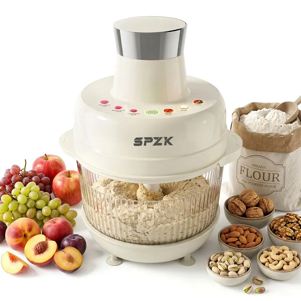 SPZK 5L Large Capacity Stand Mixer, Electric Dough Kneader for Home Use | BPA-Free Multi-Function Food Processor for Mixing, Chopping, Mashing & Grinding