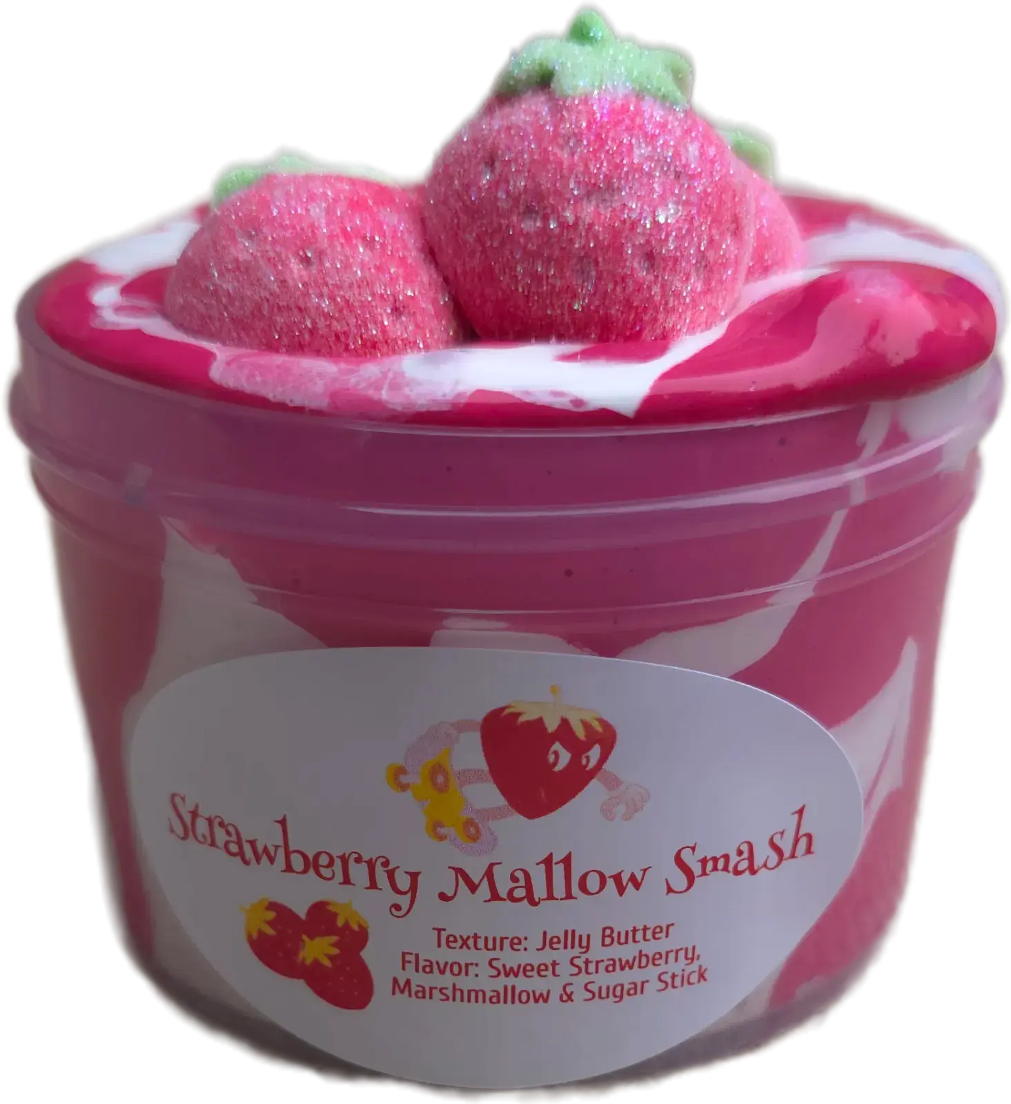 Strawberry Mallow Smash Jelly Butter DYI Slime Handmade Stress Relief Sensory Squeeze