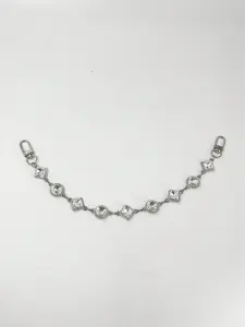 Silver Color High-End Large Rhinestone European Style Chain Metal Bag Accessory, Durable Bag Charm, Fashionable Purse Decoration, Rhinestone Straps, Bag Decorative Chain