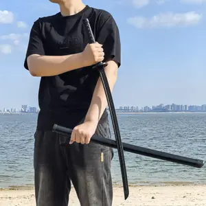 Matte Black Samurai Prop Sturdy Polyethylene Decor Inspired by Samurai Culture Ideal for Cosplay & Collections Perfect Gift for Boyfriends deadpool suit cosplay gear prop super  hero  costume one  piece  rod