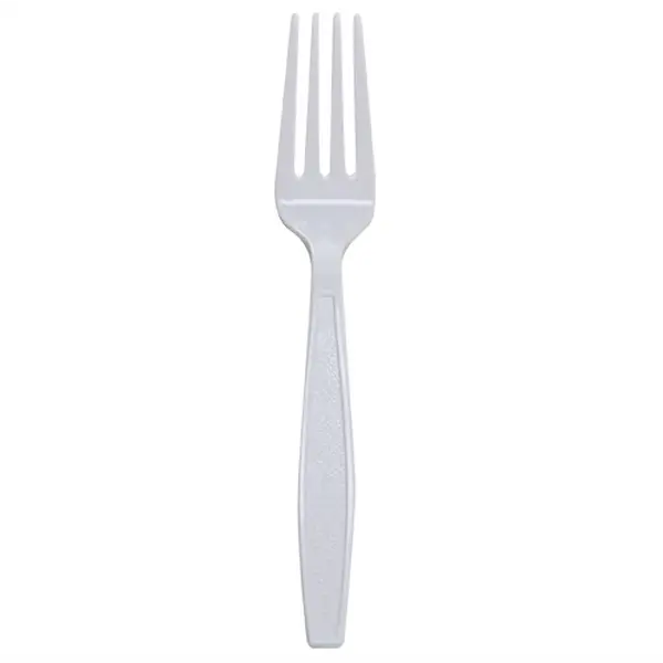 [1,000 ct] PS Plastic Extra Heavy Weight Forks, White