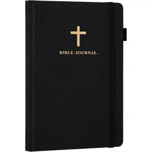 Prayer Journal for Men, Sermon/Scripture/ Notebooks for Note Taking, 4 Months  Verse Mapping Journal, Christian Gifts for Men-(5.6 * 8.5") Black