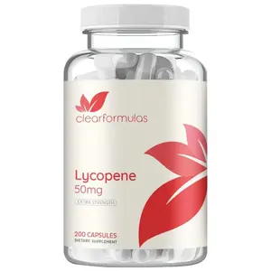 Tomato Based Lycopene Supplement - Extra Strength Lycopene 50mg Non-GMO Super Potent Antioxidant and Carotenoid Heart and Prostate Health Supplement for Men - Made in a cGMP US Lab (200 Servings)