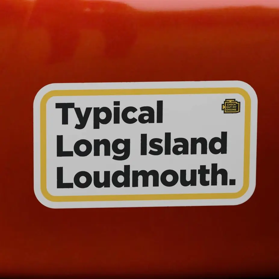 Typical Long Island Loudmouth Sticker - Funny Long Island NY Gearhead Aesthetic, Toolbox Accessories for Men, Bumper Sticker, Laptop Vinyl Decal