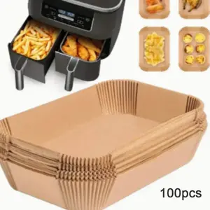 Disposable Air Fryer Liner, Household Bundle Kitchen Accessories Non-stick Parchment Paper, Disposable Design, Rectangle Sheet Liner Cookware for Air Fryer, Household Kitchen Products, Kitchenware