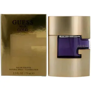 GUESS Men's Gold-Edition EDT Cologne - 2.5 fl oz Bottle, New in Box, Classic Luxury Glamorous Fragrant Men's Fragrance, Elegant Scent, Wormwood Top Note, Nutmeg Blend, Classic Men's Fragrance