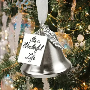 Christmas Angel Wings Bell Ornament, Tree Decoration, Wedding Anniversary Decor, Holiday Party Supplies, Beautiful Life Hanging Decorations
