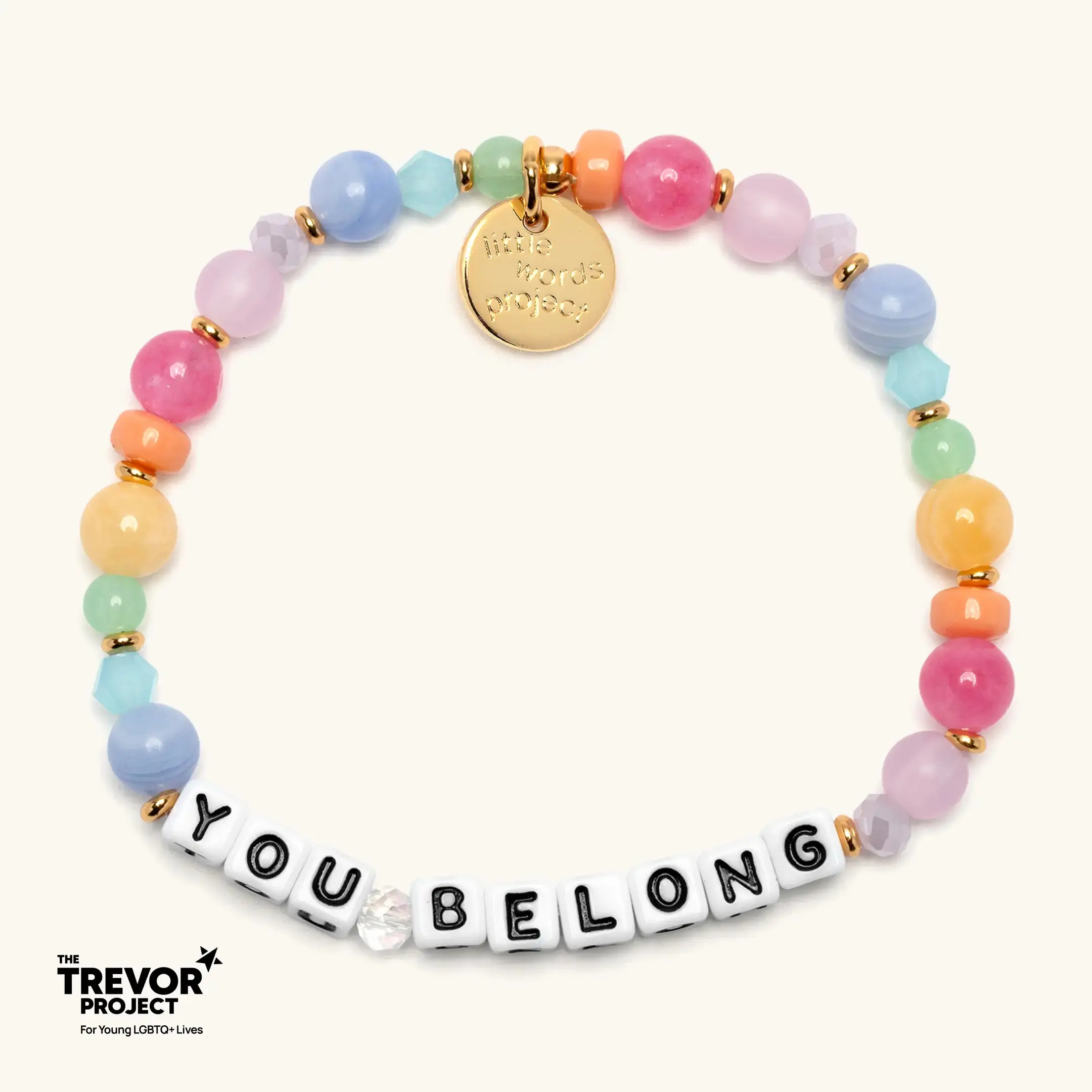 Little Words Project - You Belong Bracelet | LGBTQ+ Youth Pride | $5 Giveback to The Trevor Project | Trackable Kindness Bracelet – Choose Your Size