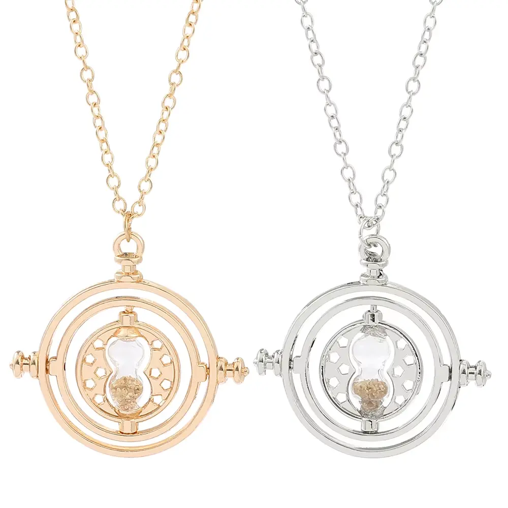 Magical Rotating Time Necklace – 360° Hourglass Pendant for Cosplay & Collectors Hot Toys