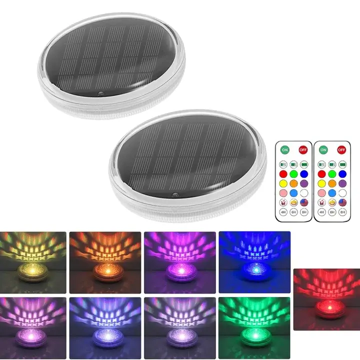 Rechargeable Floating Solar Swimming Pool Lights - Remote-Controlled, 9-Color, 3-Timer Sun-Powered Waterproof Decorative Lamps for Outdoor Pool, Garden Decor, Sun-Powered Decorative Lamps