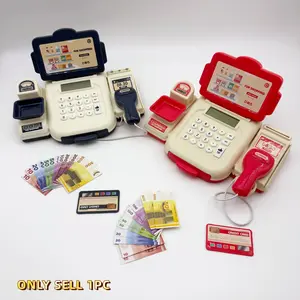 Simulation Cash Register Toy, Multi-functional Checkout Toy Set, Simulation Scanning Lighting Sound Effects Casher Pretend Play Toy, Functional Keys, Enhanced Pretend Play Experience