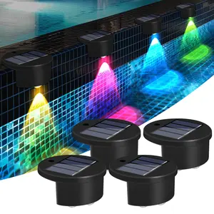 Solar Rechargeable Floating Pool Lights (4-Pack), Waterproof Pool Decor Light, 9 Lighting Modes, Timing Mode, IPX7 Waterproof for Inground Pools, Bathrooms, Bathtubs, Pool Parties