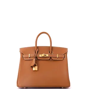 Pre-owned HERMÈS Leather Tote Bags REBAG Hermes Birkin Handbag Gold Epsom with Gold Hardware 25 by Rebag
