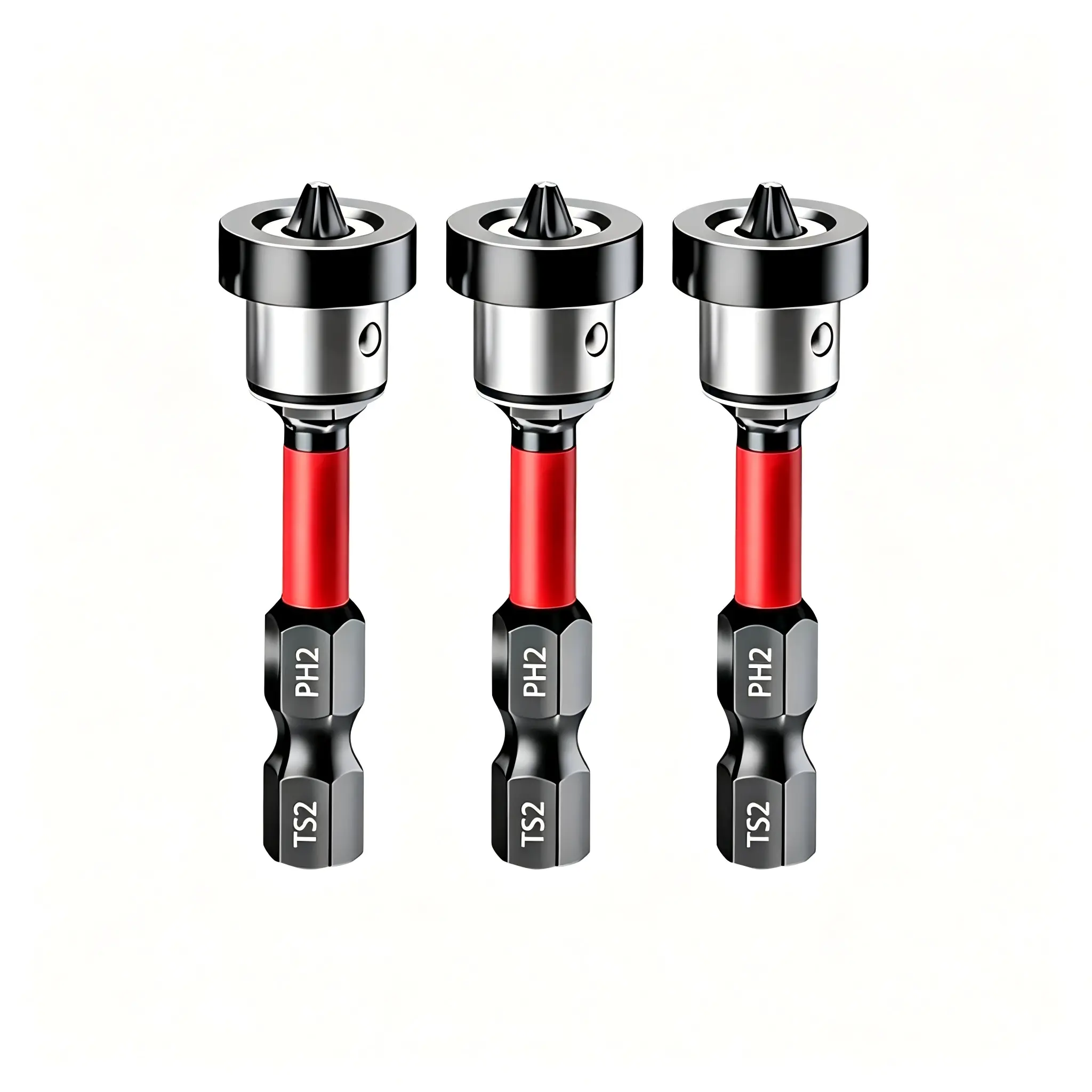 3pcs Drywall Bit Attachment with Depth Stop, PH2 Magnetic Drywall Screwdriver Bits for Countersinking Drywall Screws in Plasterboard, 1/4 Inch Hex Shank Plasterboard Bit,Summervibes