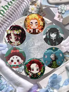 This Demon Slayer brooch set is perfect for bags, jeans, T-shirts, and hats. These badges, accessories, Drop Set Pins, and pendants enhance the look of everyday items and make a gift. Ideal for birthday gifts or as a festive accessory.