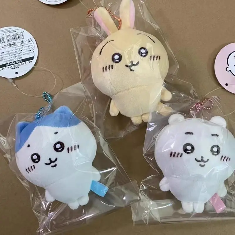 10cm Kawaii Chiikawa Doll Anime Cute Hachiware Cartoon Bag Pendant Keychain Plush Doll Pendant Toys Birthday Present