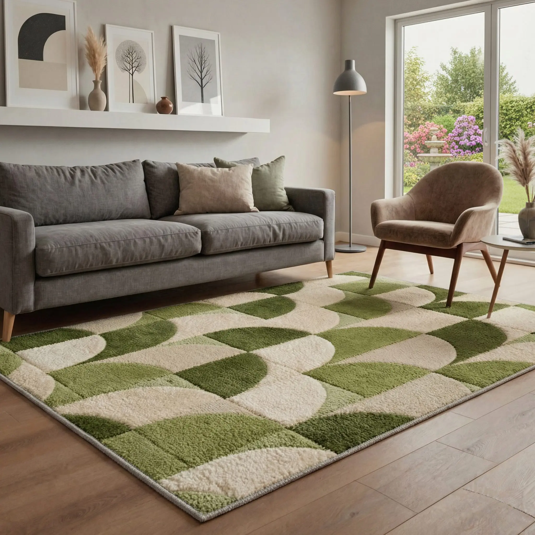 【Back To School】GENIMO Floor Rug – Soft, Non-Slip, Pet Friendly, Machine Washable Home Carpet, Ideal Area Rug for Living Room, Bedroom, Kitchen ,ARC2029-NEXUS