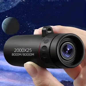 Portable Mini Telescopic Monocular, 2000x25 High Definition Monocular, Handheld Monocular for Outdoor Camping, Hiking, Fishing, Adventure, Wildlife Observation