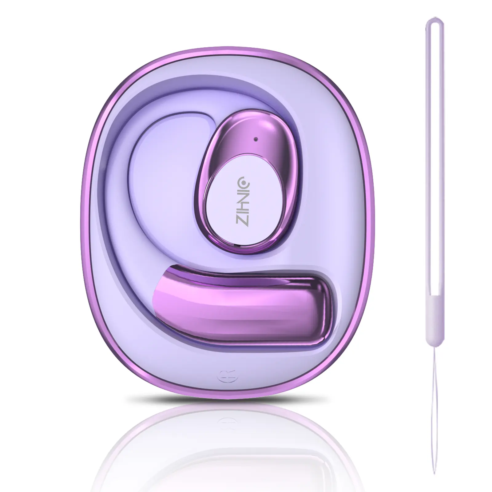 ZIHNIC S09 Open-ear Earbuds,V5.4, IPX5 Waterproof,35Hrs Playtime,On Ear Headphones Immersive Premium Sound Long Distance Connection Headset with Charging Case Audio Electronic