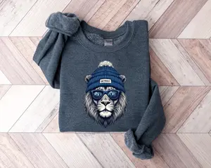Detroit Football Sweatshirt, Lion Football Sweatshirt, Detroit Crewneck, Football Mascot Lion Shirt, Game Day Shirt, Lions Lover Gift