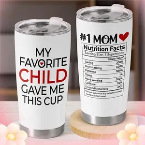 Favorite Child 20 Oz Stainless Steel Tumbler, Birthday Gift For Mom, Coffee Tumbler Gift For Women, My Favorite Child Gave Me This Cup
