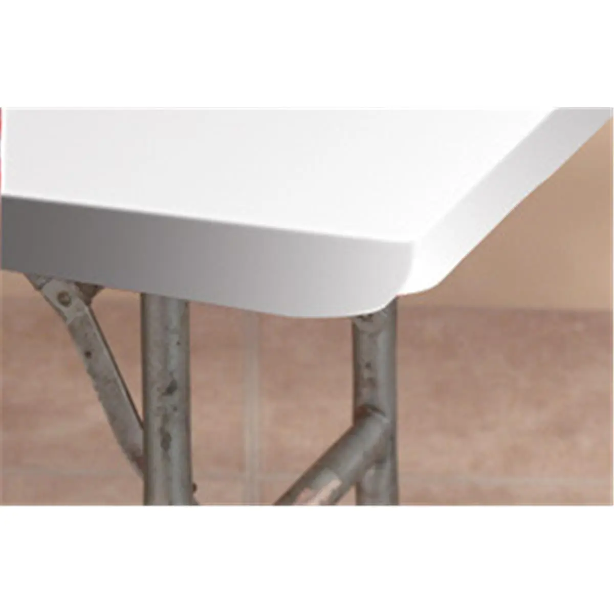 212 MAIN Outdoor-Grade Plastic Round Table Covers (25-Pack) - 24in x 72in White Plain Heavy Duty Non-Porous Tablecloths, Elastic Edging Snap-On Fit, Easy Setup, Wipe Clean, Garden Party Decor, Church