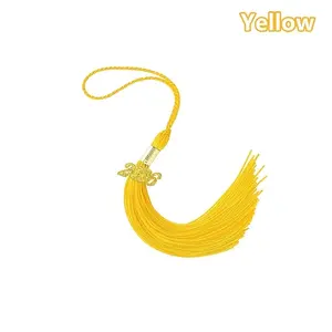 1pc of 2026 Graduation Cap Ornament Featuring Tassels in Black, Red, Yellow, And Blue, Adorned with a Golden 2026 Pendant, Perfect for Decorating Graduation Caps And As a Gift for The Graduation Season，graduation season decoration